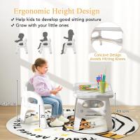 pequeña para bebés, Conjunto y Silla Actividas para niños, Apto para 1-5 años (Gris) - details 5
