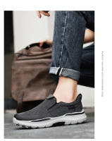 Primavera y verano nuevos mocasines de un pedal de gran tamaño zapatos casuales de manga transpirable de lona zapatos de conducción sueltos perezosos - details 2