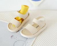 Sandalias de verano para niños y niñas, zapatos suaves y transpirables con gancho de color puro, a la moda, para la playa - details 3