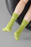 Calcetines de yoga transpirables de algodón a media pantorrilla, calcetines deportivos antideslizantes a rayas de color sólido, calcetines de pilates, calcetines de entrenamiento de baile y fitness - details 4
