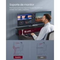 Escritorio de Juegos con Luces LED y Enchufes Mesa de Oficina Dormitorio para 2 Monitores - details 13