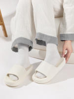 Simple de fondo grueso zapatillas frescas de los hombres de verano nuevo hogar baño de color sólido baño de una palabra de arrastre de las mujeres desgaste exterior - details 7