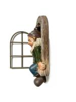 Estatua de jardín creativa elfo Go Out Tree Hug, adecuado para el hogar, patio, porche, decoración de jardín, decoración al aire libre - details 7
