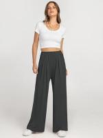 Pantalones de Moda para Mujer de Cintura Alta y Sólida Pantalones Anchos para Primavera Otoño - details 7