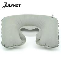 Almohada inflable en forma de U para viajes al aire libre, cojín suave para el cuello, salud, sueño, cabeza, anillo, cojín plegable - details 3