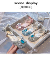 Nuevos zapatos plateados de cristal con suela blanda Baotou, zapatos de niña con diamantes de imitación, zapatos de rendimiento. - details 6