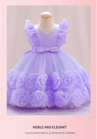 Vestido de verano para niña, de tul, con volantes, estilo princesa, para actuación de piano. - details 9
