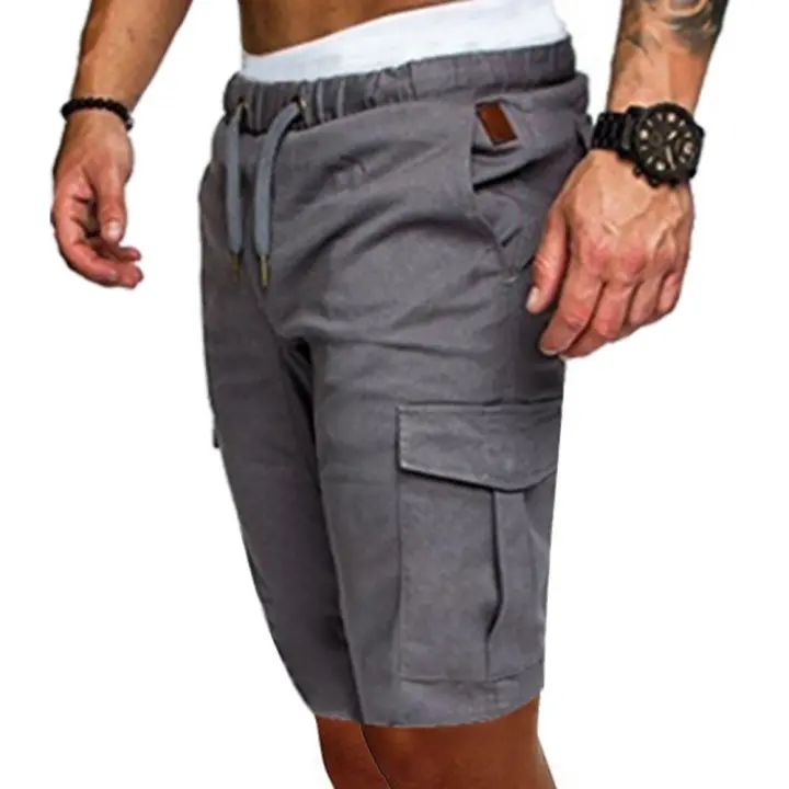 Pantalones Cortos de Trabajo para Hombres Pantalones Amplos de Cinco Cuartos con Múltiples Bolsillos Estilo Casual con Tie-Dye - 1