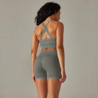 Conjunto de yoga para mujer, leggings y top de cintura alta, chándal sin costuras, tres conjuntos de entrenamiento para ropa de gimnasio - details 35
