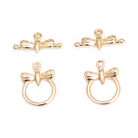 Pulsera de Tirantes Geométricos de Latón Dorado 18K Clasps para Hacer Joyería DIY - details 89