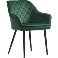 Silla de Comedor de Terciopelo Silla de Cocina con Respaldar Carga Máx. 120 kg Patas de Metal - details 44