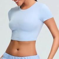 Camiseta corta de manga corta para mujer, camiseta de yoga, camiseta de entrenamiento físico - details 4