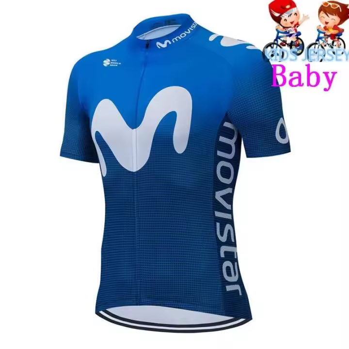 Movistar 2025 Ropa de verano y niña Pantalones cortos Niños Ropa deportiva de carretera Ciclismo para hombres - 1