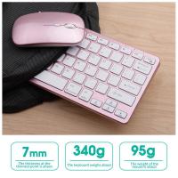 Teclado inalámbrico con Bluetooth, Mouse de tres modos, teclado recargable, soporte para tableta, ordenador portátil, Plata - details 2