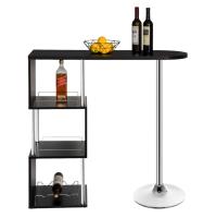 Mesa de Barra Bistro para Desayuno Mesa de Café de Organización 3 Niveles de Almacenamiento - details 6