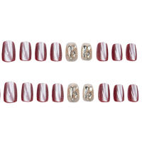 Puntas de uñas postizas elegantes con diseño de luna blanca para - details 0