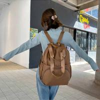 Mochila deportiva de nailon de estilo coreano, bolso de hombro de viaje de gran capacidad de Color sólido, bolso de mano con diseño de nicho, bolsa de Fitness para trabajador de oficina - details 6