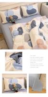 Juego de Ropa de Cama de Algodón Puro de Alta Calidad para el Hogar con Funda de Edredón de Manga Reina 100% Algodón Amigable con la Piel con Sábanas y Fundas de Confort - details 48