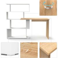 Escritorio para Ordenador en Forma de L, Madera, Roble Y Blanco, 157 x 45 x 130,5 cm - details 4