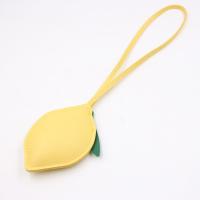 LLavero de cuero PU con forma de limón para mujer, llavero de fruta para coche, colgador de cuero PU, colgante de bolso de dibujos animados a la moda - details 10