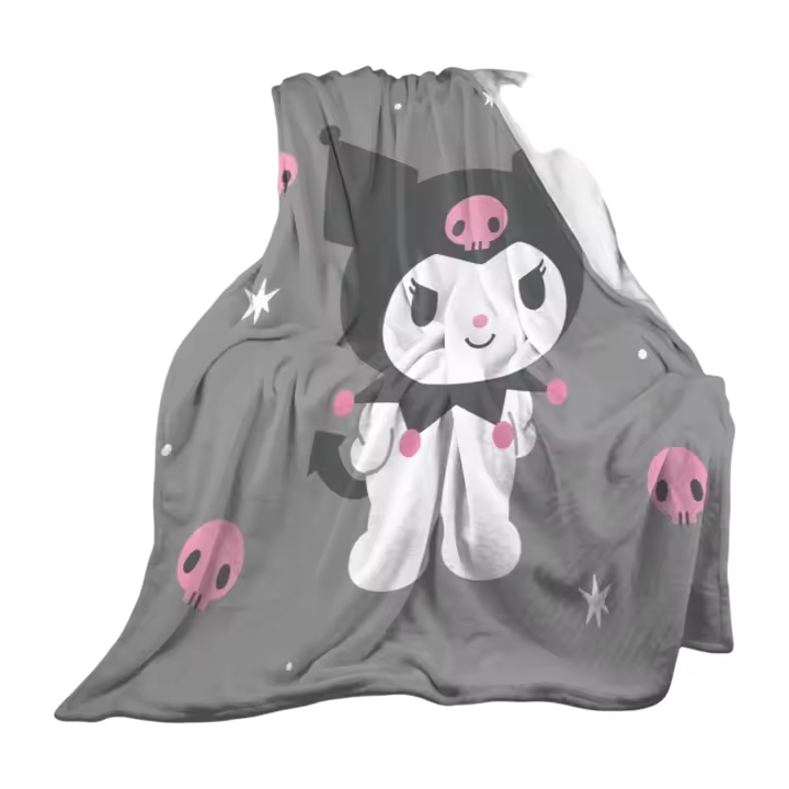 Kuromi-Manta de franela de Anime My Melody, manta para cama, sofá, dormitorio, decoración del hogar - 1