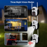 Cámara 360 grados doméstico inalámbrico WIFI exterior Internet remoto inteligente Visión nocturna alarma vigilancia - details 4