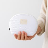 Bolsa de maquillaje de malla semicircular, bolsa ligera para lápiz labial, bolsa de cosméticos transparente, bolsa de lavado con cremallera, bolsa de almacenamiento para artículos de tocador, baño - details 17