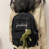 Mochila nvas grande para hombres y mujeres, cuello sual de color sólido, bolso de hombro escolar Vie, versión coreana - details 7