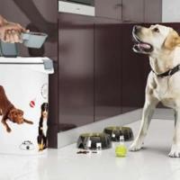 CURVER Contenedor para Comida para Perros, 12 kg/35 l, Grande, Hermético Anti-Olor, Ruedas y Asas, 49,3 27,8 x 42,5 cm, Blanco - details 1