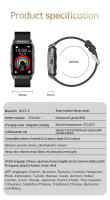 2025 Nuevo T69 Smartwatch Asistente de voz SOS Bluetooth Llamada Detección de frecuencia cardíaca Linterna Modo deportivo Compatible con Android IOS Smartwatch - details 25