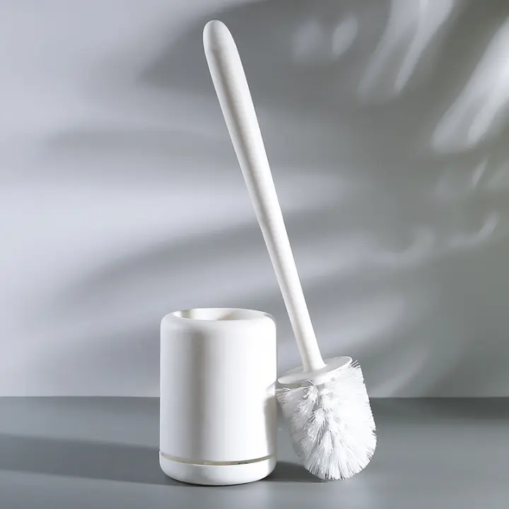 Cepillo De Inodoro Con Soporte Montaje En Pared Secado Rápido Accesorio De Baño Ecológico Y Duradero - 1