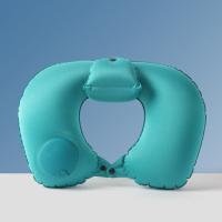 Almohada de viaje inflable en forma de U, prensa de mano suave para inflar la almohada, almohadilla portátil para reposacabezas para ahorrar espacio, turista - details 15
