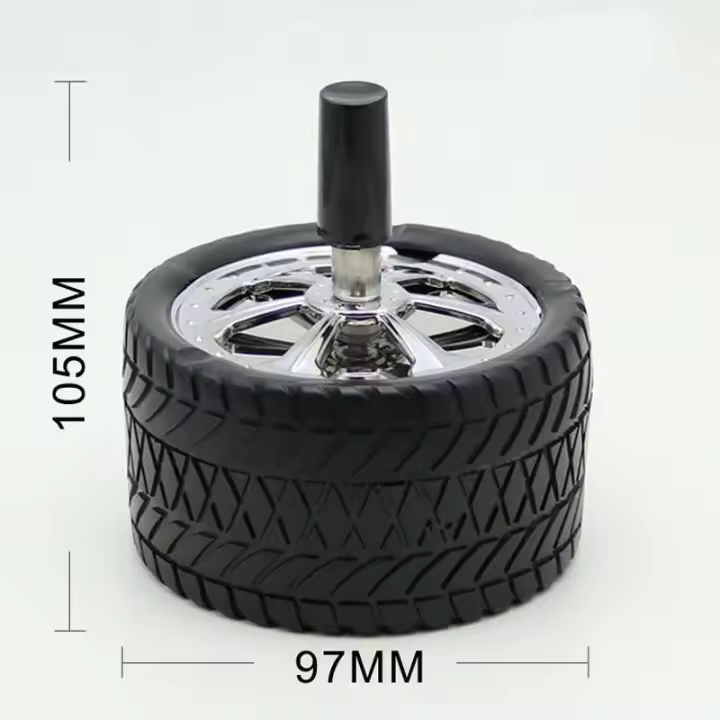 Cenicero redondo de aleación con menos presión, estilo giratorio, creativo, para coche - 1