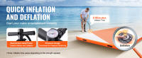 SucceBuy Muelle flotante inflable, plataforma de agua antideslizante, bolsa de transporte portátil y escalera desmontable, balsa de isla flotante - details 1