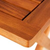 Mesa Plegable de Madera de Acacia 70x70cm Mesita de Jardín Mesa Portátil Exterior Balcón - details 4