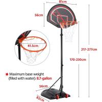 Baloncesto Exterior 170-230cm Ajustable Móvil con Ruedas Portátiles Tableros de Baloncesto para Adultos Niños - details 2