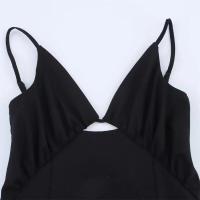 Vestido Largo Sexy Negro con Decoración Hueca para Mujer con Temperamento, Verano 2025 - details 9