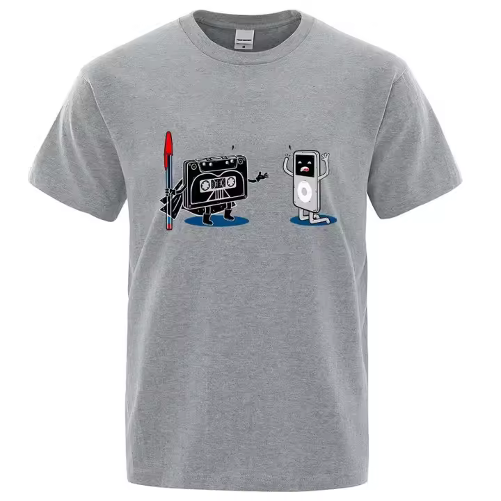 Camiseta de verano estilo hip-hop para hombre con reproductor de música. - 1