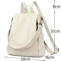 Nueva mochila antirrobo, monederos de cuero suave de alta calidad, bolso vintage para mujer, mochilas escolares, mochila de viaje, mochila para mujer - details 2
