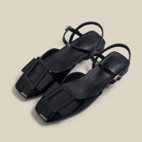 Sandalias de tacón grueso de las mujeres 2025 nuevo verano exterior desgaste de gama alta cabeza cuadrada antideslizante zapatos Mary Jane - details 2