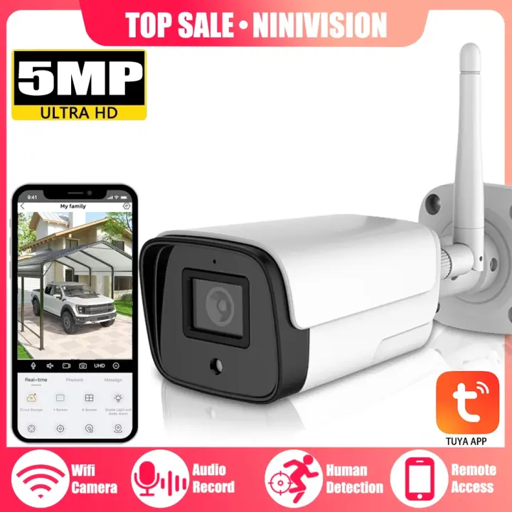 Cámara de Seguridad Inteligente Tuya 5MP Visión Nocturna IR Alarma de Detección de Inundación - 1