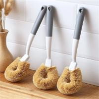 Cepillo de Limpieza de Ollas de Coco Palma de Seda Herramienta de Limpieza Doméstica Duradera para Descontaminación - details 5