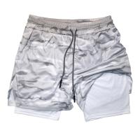Pantalones Cortos de Fitness de Doble Capa para Hombres Secado Rápido Entrenamiento de Gimnasio - details 10