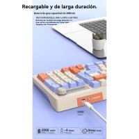 El nuevo K98 teclado bluetooth inalámbrico recargable sensación mecánica hombres y mujeres ordenador tableta oficina juego luminoso - details 3