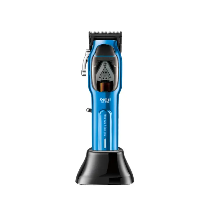 Kemei-cortadora de pelo profesional inalámbrica, Máquina Eléctrica de corte de pelo, potente Motor magnético, 9000RPM, 10W - 1