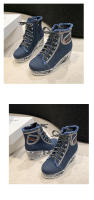 Zapatos de lona de talla grande para mujer, tacón de cuña, versátiles, punta redonda, transpirables, individuales - details 3