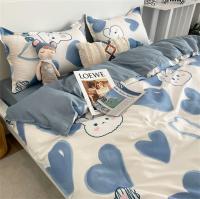 Juego de Ropa de Cama para Niños con Estampado de Dibujos Animados Súper Lindo Funda de Edredón Sábana Plana Funda de Almohada Suave Textil para Dormitorio - details 6