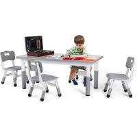 Mesa de Niños Ajustable en Altura Juego de Sillas de 4 Ideal para Jardín de Infantes y Habitación - details 34