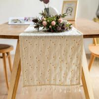 Mantel floral Pequeña margarita de algodón, decoración de la mesa de té, cocina, comedor de la boda rectángulo - details 6