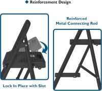 Escaleras Plegables de 3 Escalones, Capacidad de 272KG con Pedales Antideslizantes Anchos, Taburete Escaleras de Mano de Acero, Manubrio de Esponja, Uso en Interiores y Exteriores, Negro - details 61